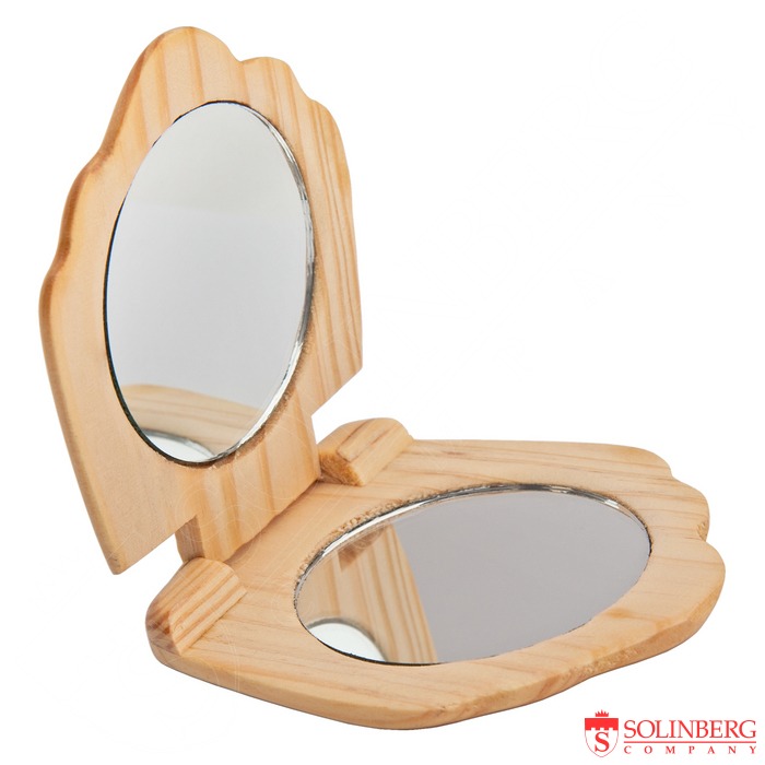 деревянное компактное зеркало Золинберг